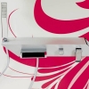 BENTO Aufputz Badewannenarmatur mit Wasserfallauslauf und separater Handbrause, Chrom-weiß